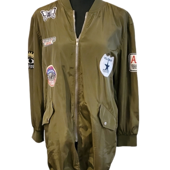 San Joy Vintage Inspired Patched Jacket - Picture 1 of 9